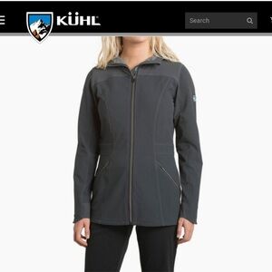 KUHL Klash Trench Jacket Full Zip Hooded Soft shell Style 2120 Size M NWOT Hikin